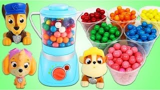 LEARN COLORS Paw Patrol Magic Rainbow GumBall Blender Kids Learning Stop Motion!