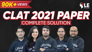 CLAT Previous Year Question Paper Solution (CLAT 2021 Exam Analysis) | CLAT Preparation