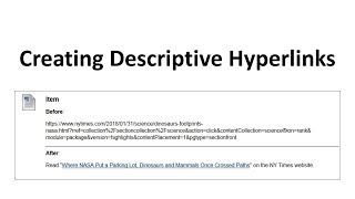 Creating Descriptive Hyperlinks in Blackboard