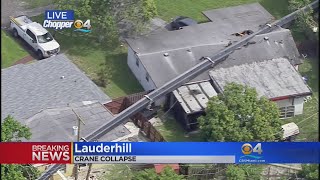 Breaking News: Crane Collapses On Several Homes In Lauderhill