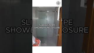 Aluminum windows and sliding type shower enclosure by Infinity Design  #bathroomdecor  #bathroom