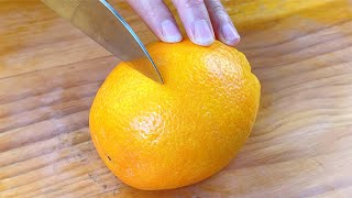 橙子学会这样切，不脏手不流汁，招待客人有面子，看一遍就能学会 orange zest recipe
