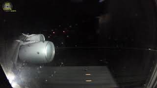 AMAZING A380 Engine Condensation during Night Takeoff with Wing Inspection Lights ON!!! [AirClips]