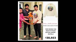 Ram Charan Outfit Decode | Cotton Hoodie Rs 28,923 #ramcharan #outfit #shorts