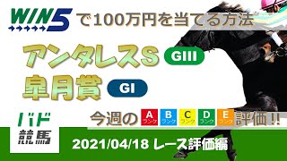 【WIN5 レース評価】 2021年4月18日（日）アンタレスS・皐月賞