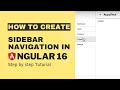 How to create side navigation bar in Angular 16?