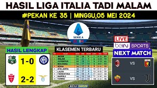 Hasil Liga Italia Tadi Malam - Sassuolo vs Inter Milan~ Klasemen Serie A 2023 Terbaru Pekan 35