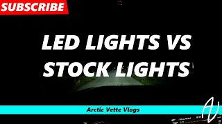 LED vs Stock lights for a JEEP Wrangler - Auxito LEDs are bright!