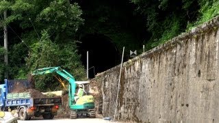 2013年7月豪雨災害 JR三江線 石見川本～浜原間線路被害の現況 (2-Aug -2013)