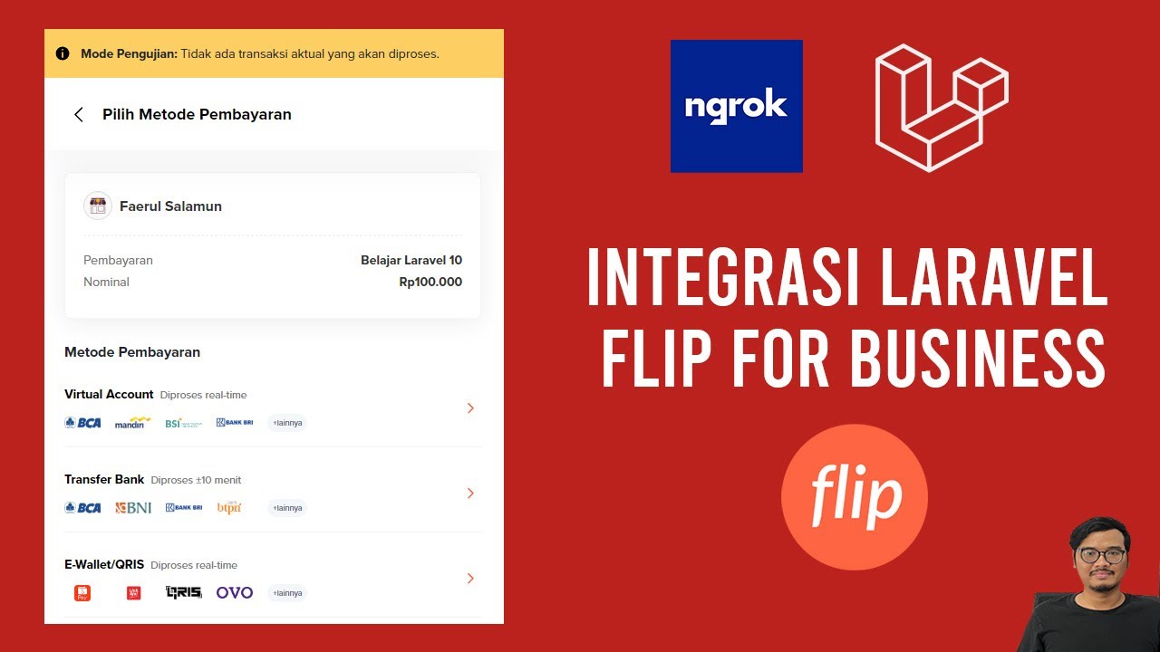 Tutorial Integrasi Laravel Dengan Flip For Business - YouTube