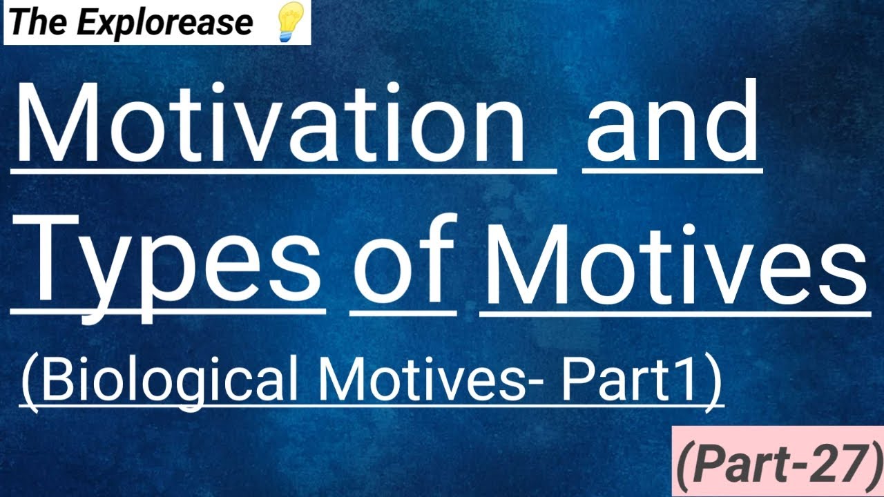 What Is Motivation In Psychology|What Are Motives|Types Of Motives ...