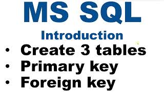 MS SQL how to create Primary key and Foreign Key using the GUI (SSMS)