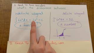 What's the difference between a DEFINITE integral and an INDEFINITE integral? | CALCULUS