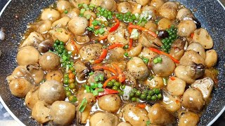 Cách làm NẤM RƠM KHO TIÊU - món chay ngon nấm rơm kho chay sánh kẹo ăn là ghiền