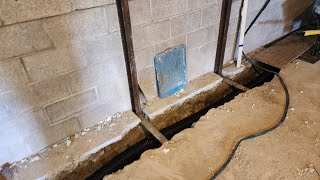 DIY basement water proofing  and I beam for wall pushing in on a budget