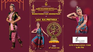 Selvi. B.K. Prethika, Bharathanatyam Arangetram Live Streaming, Date: 26th Jan 2025, Time: 6pm