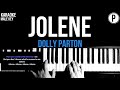 Dolly Parton - Jolene Karaoke MALE KEY Slowed Acoustic Piano Instrumental Cover Lyrics