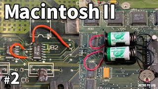 【Macitnosh II #2】ロジックボードの断線修理、コンデンサ交換、内蔵電池交換を行います！しかし・・・(^o^)【ジャンク昭和レトロPCレストア】