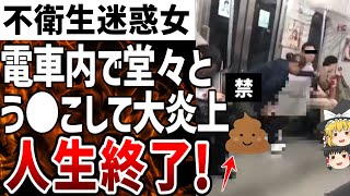 【ゆっくり解説】電車で大便する女バカッター炎上！不衛生な迷惑行為で人生終了ｗｗｗ【バカッター】