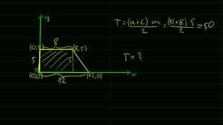 Trapéz területe a koordináta-rendszerben