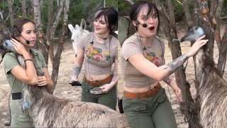 Maya Shows Peach How To Hug Emu...