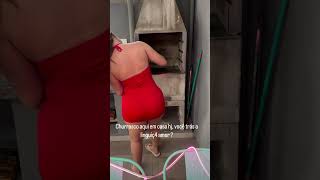 PAWG in red dress is doing some cleaning #pawg #booty  #thickfit #fit #dress