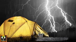 Rain on Tent and Thunderstorm Sounds with Heavy Thunder Rumble and Lightning for Sleeping, Relaxing