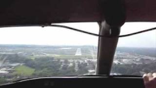 Learjet approach into Oshkosh