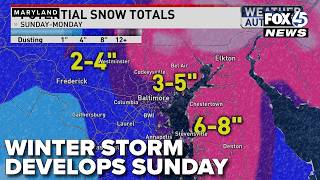 WEATHER ALERT DAYS: Winter Storm Develops Sunday Afternoon In Maryland
