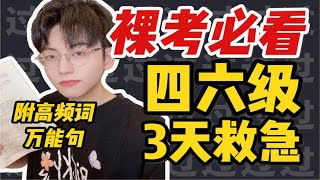 【四六级3天急救】裸考一次过！附万能句高频词带背！考前必看 高效复习