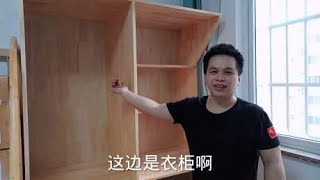 儿童房的衣柜＋书柜＋书桌这么设计，简直把有限空间都利用完了