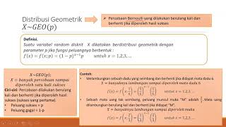 Distribusi Geometrik