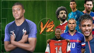Mbappe ( 2022 ) vs Legends ( Ronaldo, Messi, Henry, Pele, Maradona, Salah, Kaka, Neymar, Zidane ) 🔥💪