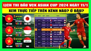 Lịch Thi Đấu VCK Asian Cup 2024 (VCK Châu Á 2024) Ngày 11/1 Của  Đội Tuyển Việt Nam