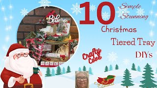 🎄10 Simple Stunning Christmas Tiered Tray DIYs 🎄