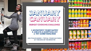 I'M BACK! Join my JANUARY CANUARY pantry cooking challenge \u0026 take a look inside my pantry!