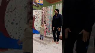 Ram sam dance papa k sath #ram #kushu #tranding #cutebaby #baby #youtubeshorts