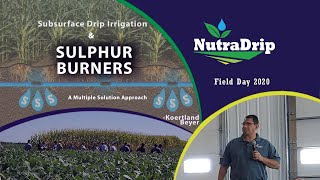 Sulphur Burners with drip irrigation