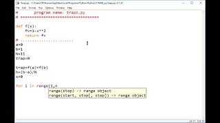 Trapezoidal Rule python program-1