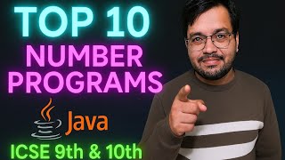 Top 10 Number Programs in Java for ICSE Computer Using While Loop by YP Computer Classes