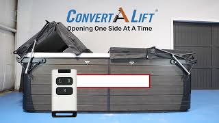 ConvertALift Automatic Cover Lifter System on a Swim Spa