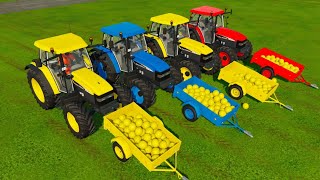 LOAD LEMONS & JOHN DEERE TRACTORS BATTLE | Farming Simulator 22