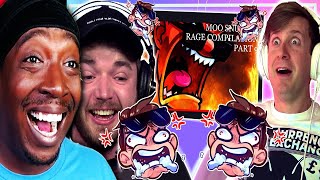Laughing at Moo Snuckel rage compilations with @fourzer0seven  & @BigJigglyPanda