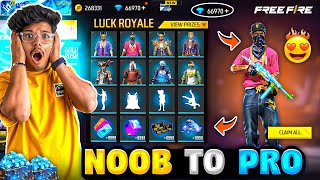 Free Fire I Got All Legendary Rare Bundles😍in Luck Royal | Noob To Pro😍in 8,000💎-Garena FreeFire