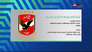 ملعب ONTime - تعرف على قائمة الأهلى لمواجهة الداخلية في كأس مصر