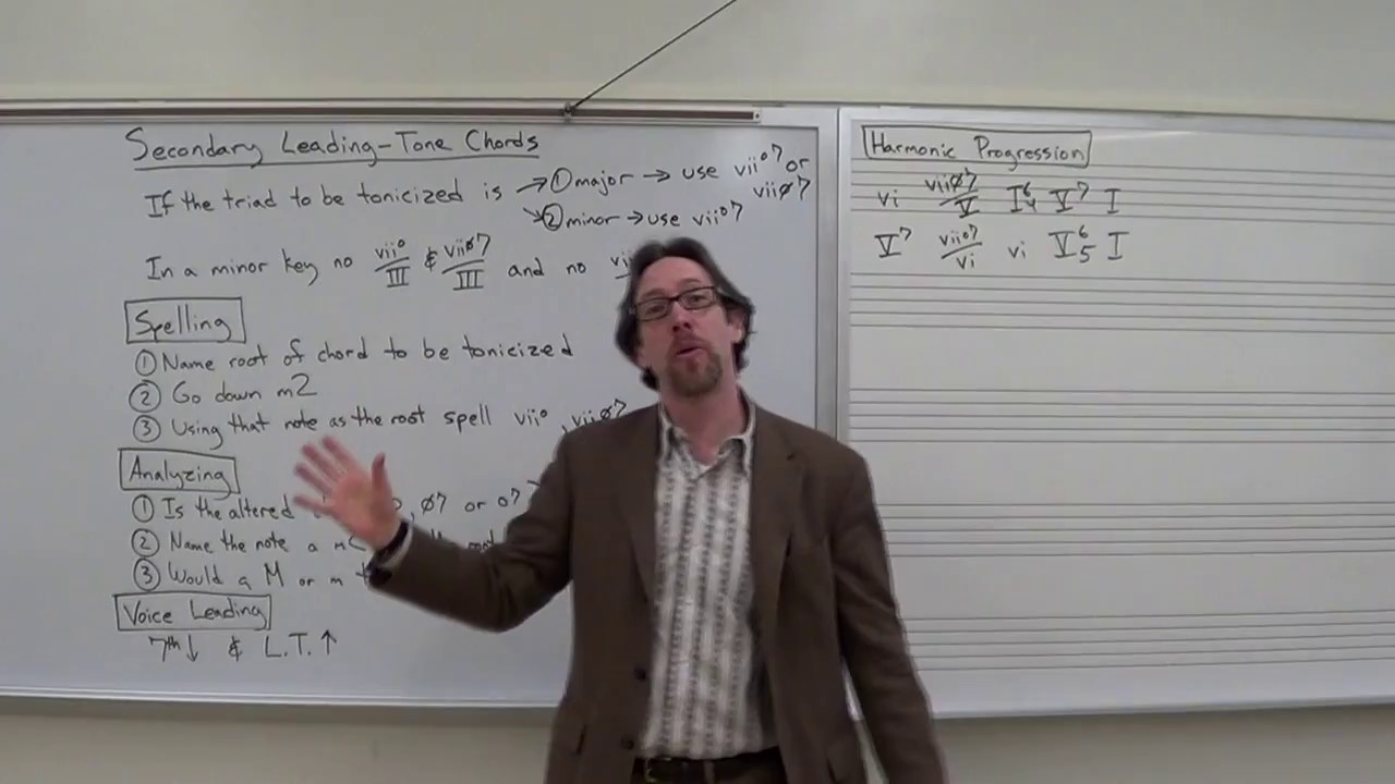 Dr. B Music Theory Lesson 37 (Secondary Leading-Tone Chords) - YouTube