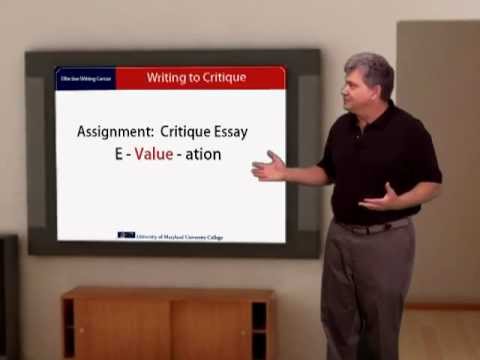 How do you critique writing?
