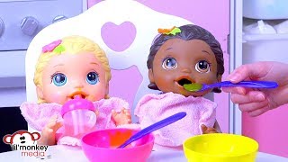 Baby Alive 👶🏼  Lily and Lucille Morning Routine!  Finger Painting and Bath time Fun! 🌈