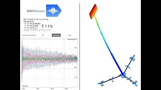 Natural frequency calculation in solidworks and comparison with accelometer data
