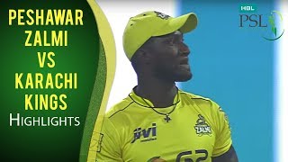 PSL 2017 Match 13: Peshawar Zalmi vs Karachi Kings Highlights